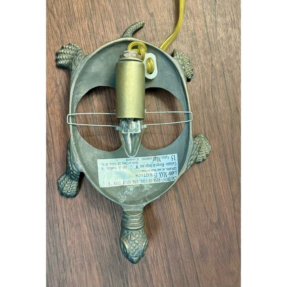 Tiffany Style Multicolored Leaded Stained Glass Tortoise/Turtle Lamp/Light - Picture 8 of 9